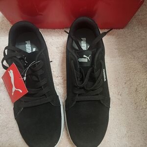 Puma Womens Iconic Safety Shoe Black Suede 8.5